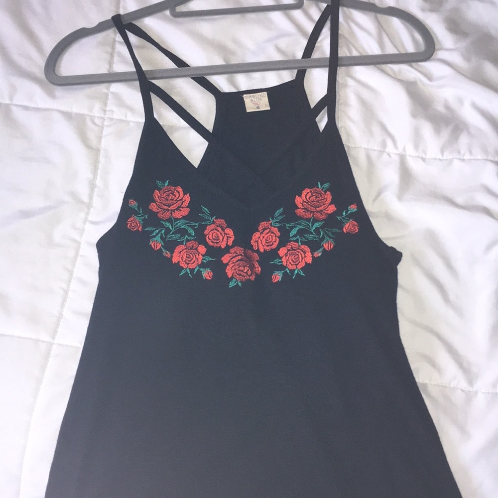 Black Rose Tank Top